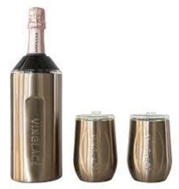 Vinglace VinGlace' Wine  Gift Set Copper