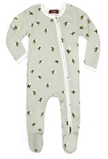 Milkbarn Milkbarn Bumble Bee Bamboo Zipper Pajama