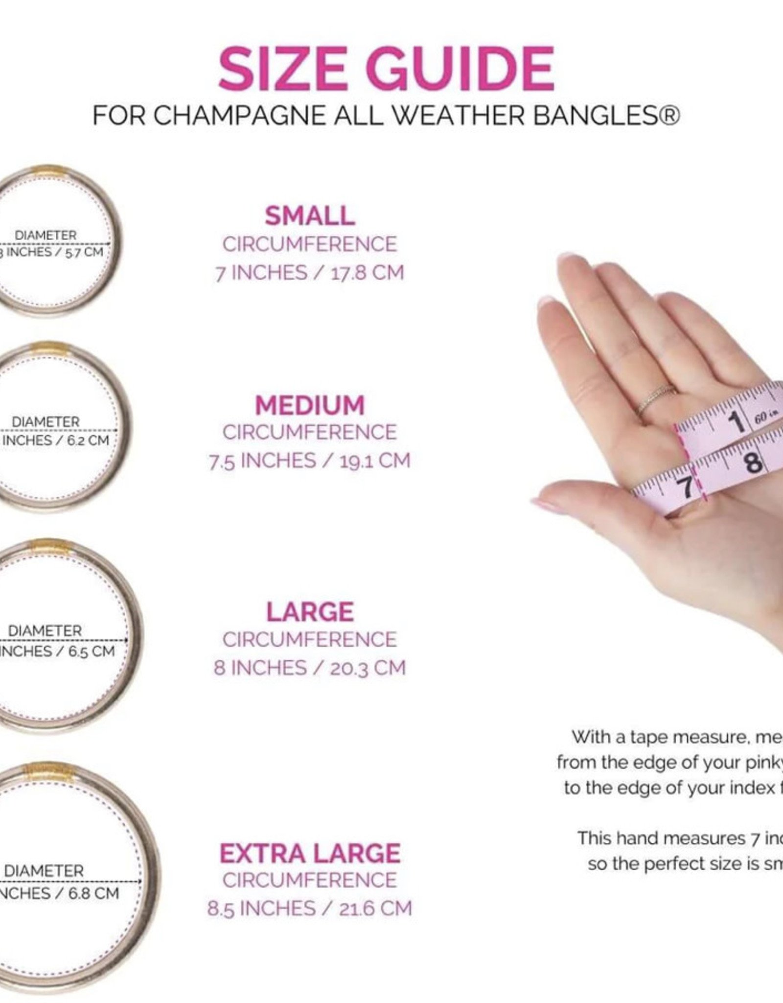 BuDhaGirl LLC BuDhaGirl All Weather Bangles Set of 6 Champagne