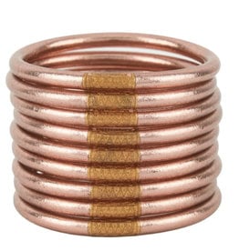 BuDhaGirl LLC BuDhaGirl All Weather Bangles Set of 9 Rose Gold