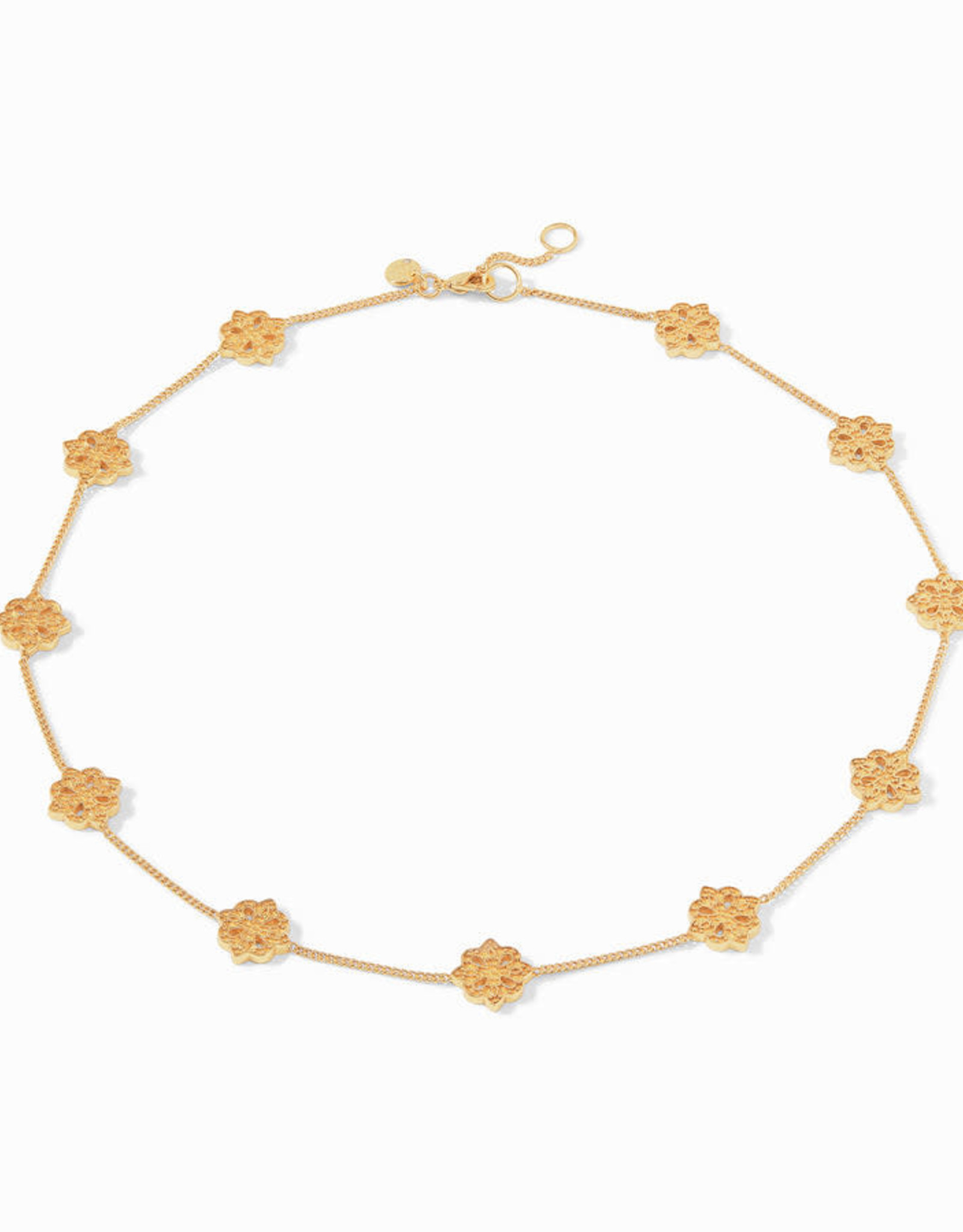 Louis Vuitton Flower Full Station Necklace - Gold-Plated Station