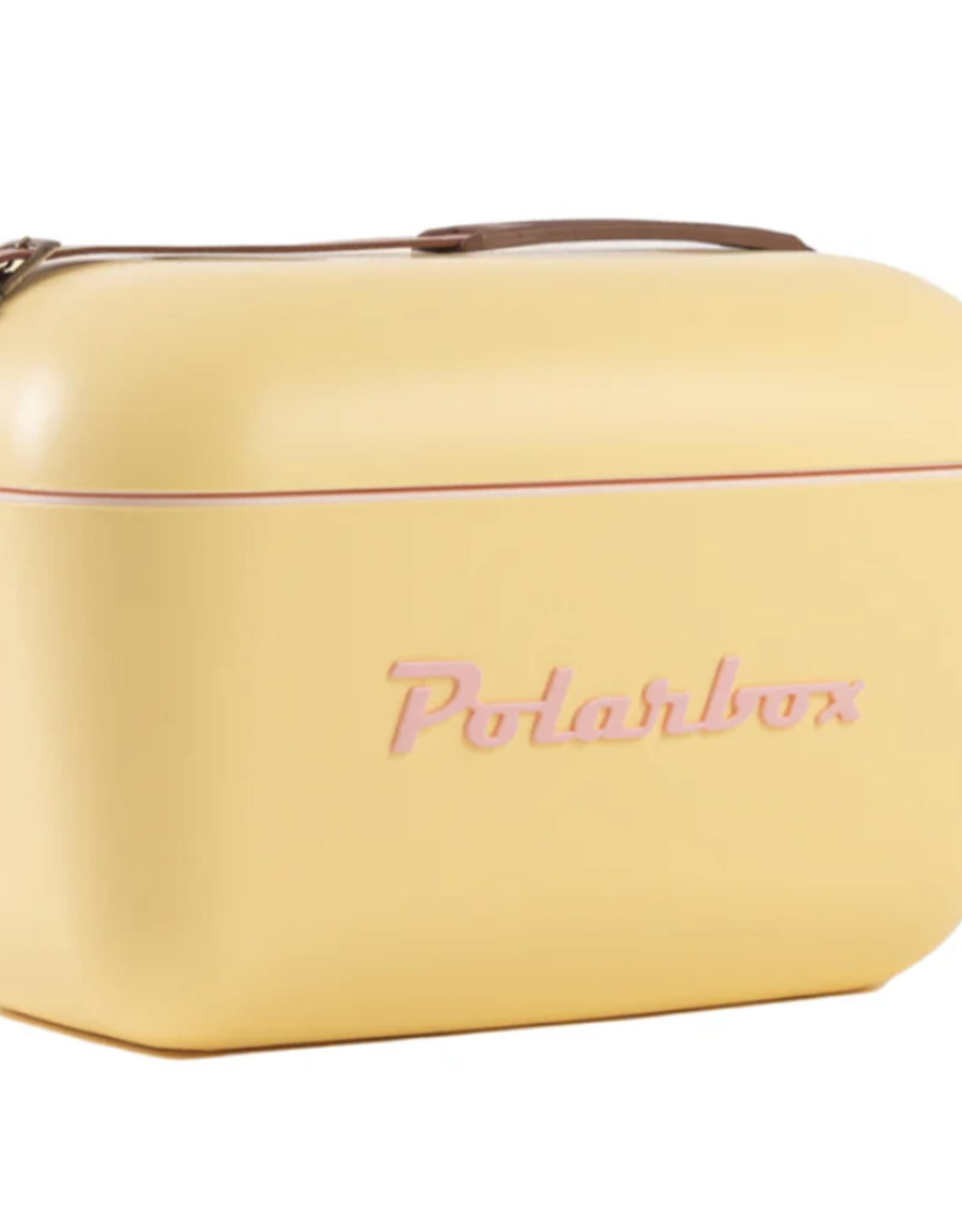 Polarbox Polarbox Retro Cooler 13Qt Yellow With Brown Strap