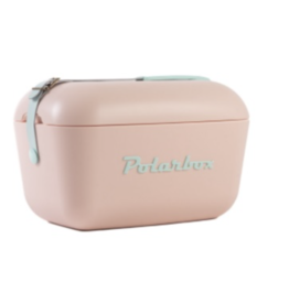 Polarbox Polarbox Retro Cooler 21Qt  Nude With Cyan Strap