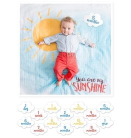 Lulujo Lulujo Baby's First Year Blanket & Cards Set