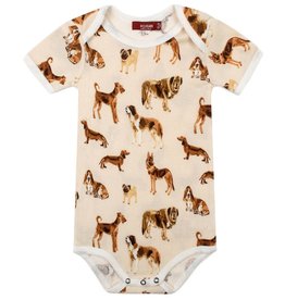 Milkbarn Milkbarn Short Sleeve One Piece Natural Dog