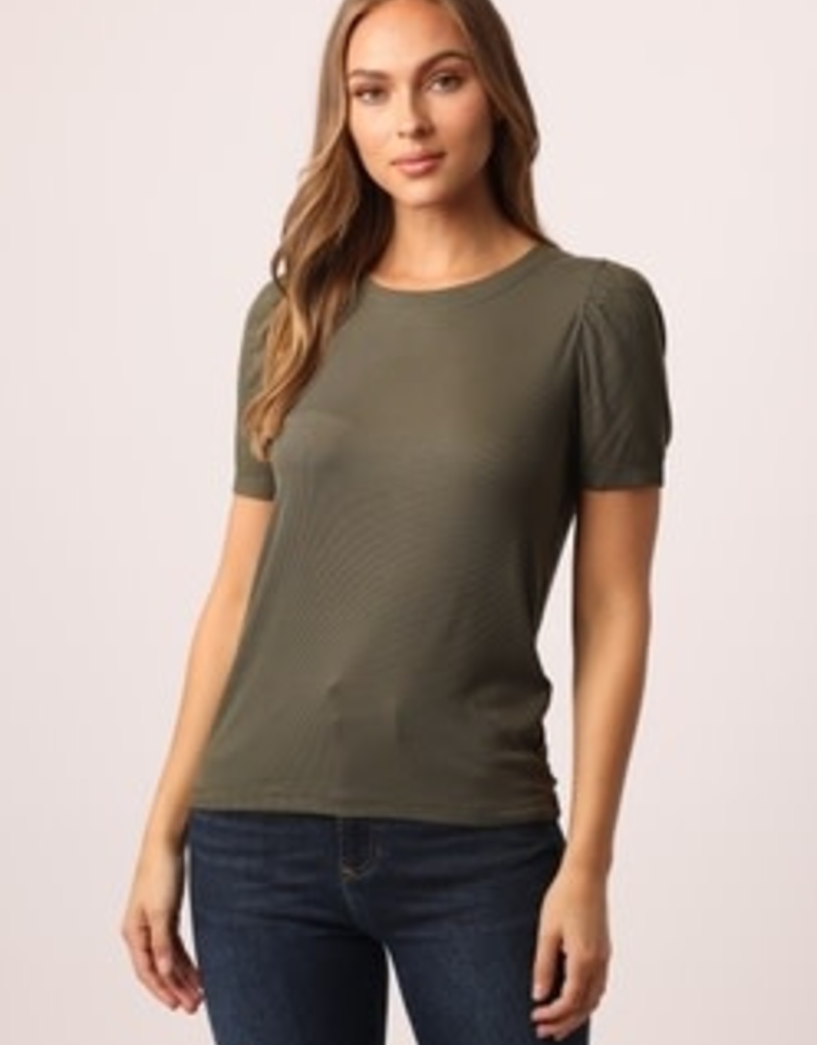 Another Love Siena Puff Sleeve Top Cypress