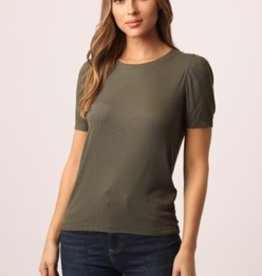 Another Love Siena Puff Sleeve Top Cypress