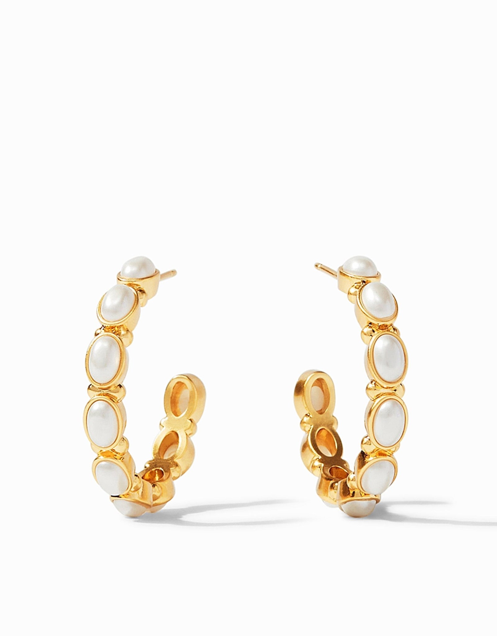 Julie Vos Julie Vos Mykonos Hoop Gold Pearl Medium