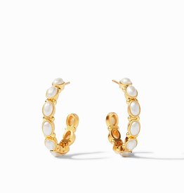 Julie Vos Julie Vos Mykonos Hoop Gold Pearl Medium