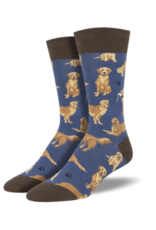 Socksmith Men's Golden Retrievers Blue