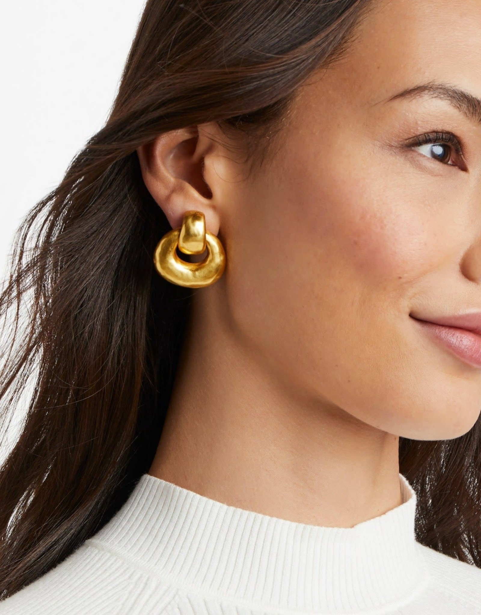 Julie Vos Julie Vos Avalon Doorknocker Earring Gold