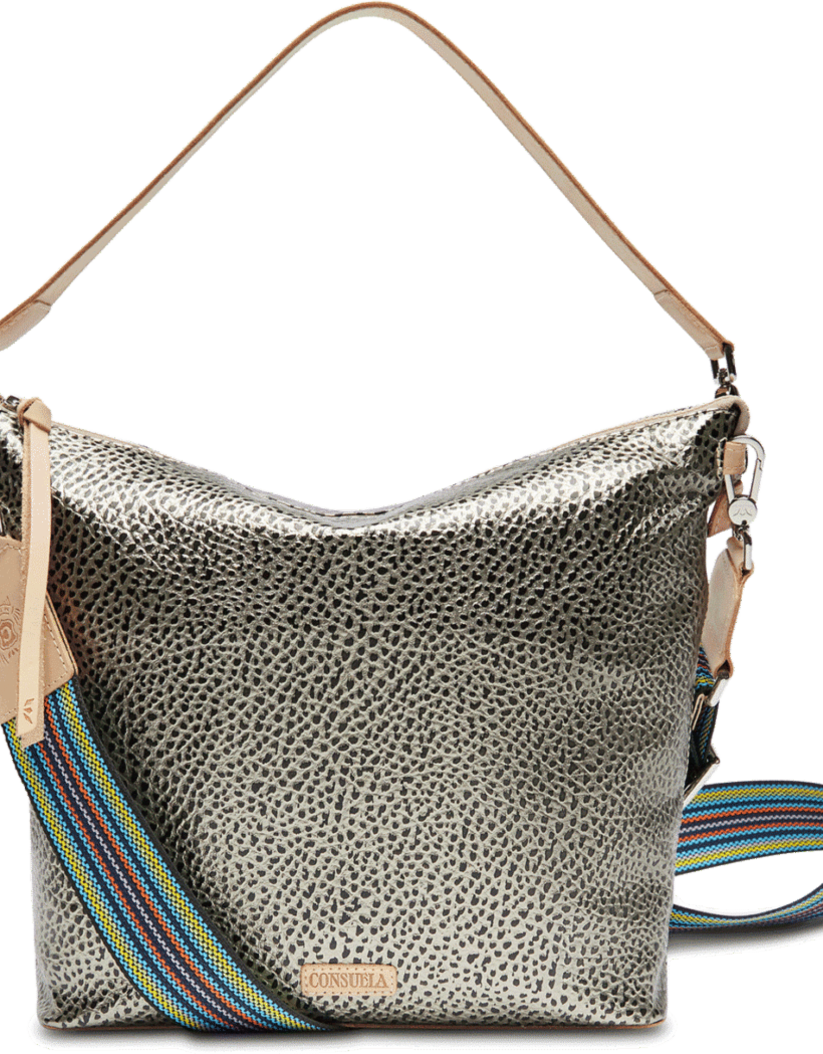 STAUD Tommy Two-Tone Beaded Shoulder Bag | Neiman Marcus