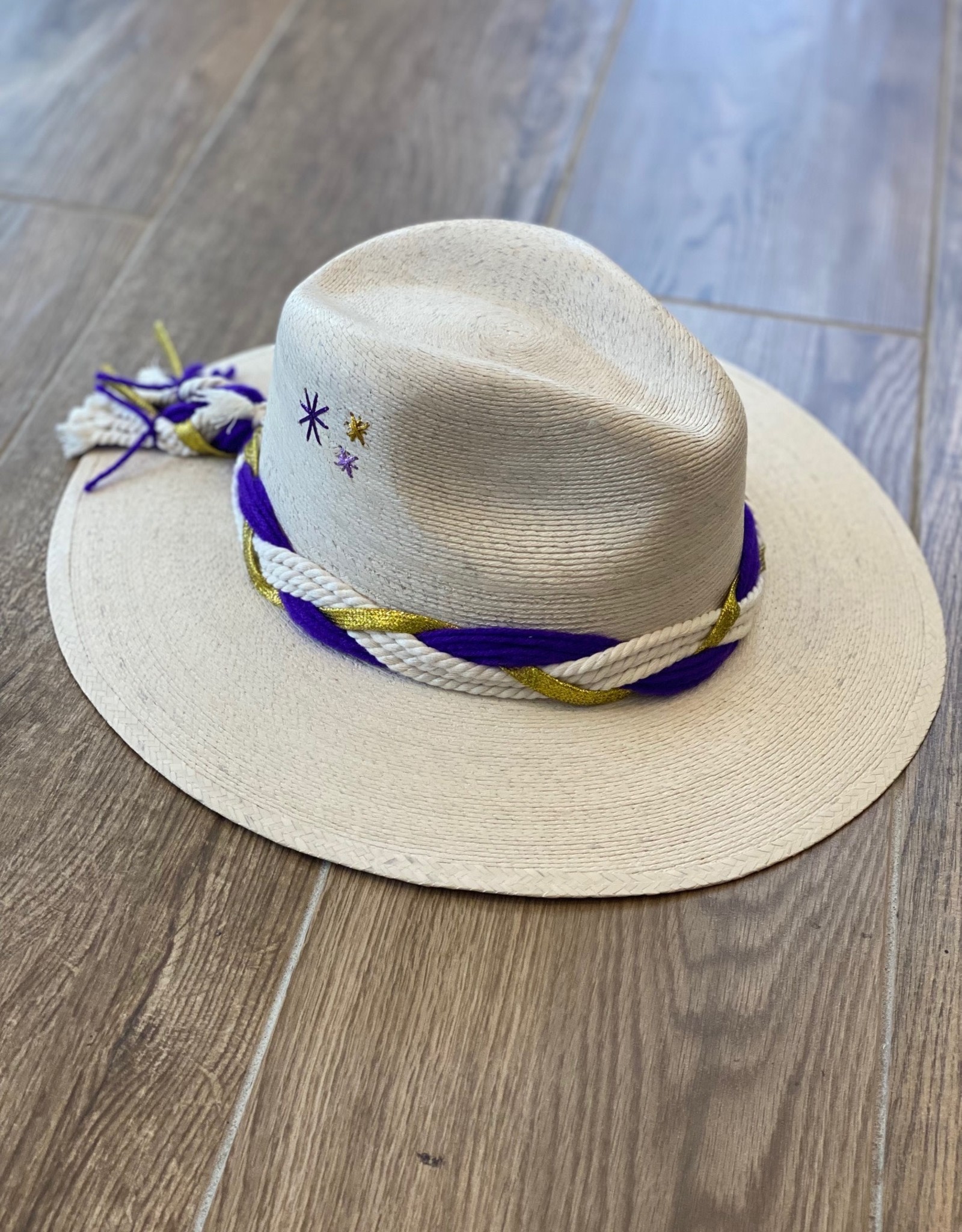 Baldiz Embroidered Game Day Straw Cowboy Hat - LSU