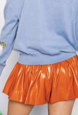 Queen of Sparkles Queen of Sparkles Burnt Orange Leather Swing Shorts