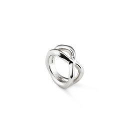 UNOde50 UNOde50 Crossed Ring Silver