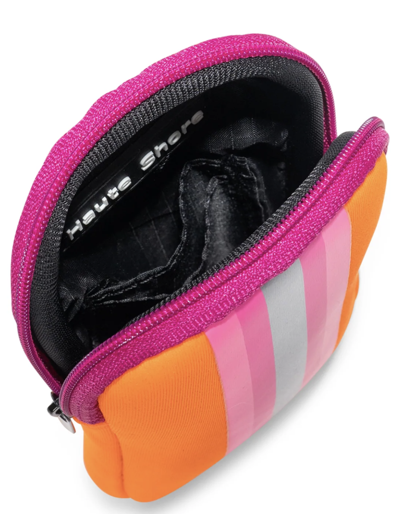 Haute Shore  Camo Neoprene Bucket Bag w/Pink Orange Stripe - Zoe