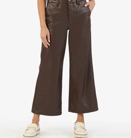 Kut From the Kloth KUT Aubrielle Wide Leg Ankle Pant Chocolate