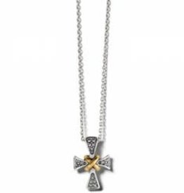 Brighton Brighton Meridian 2Tone Mini Cross Necklace