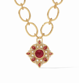 Julie Vos Julie Vos Monaco Statement Necklace Ruby Red