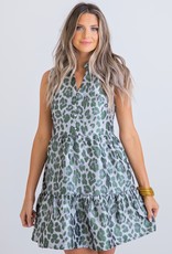 Karlie Karlie Leopard Tier Tapestry Dress