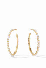 Julie Vos Julie Vos Juliet Gold Pearl Hoop Earrings Medium