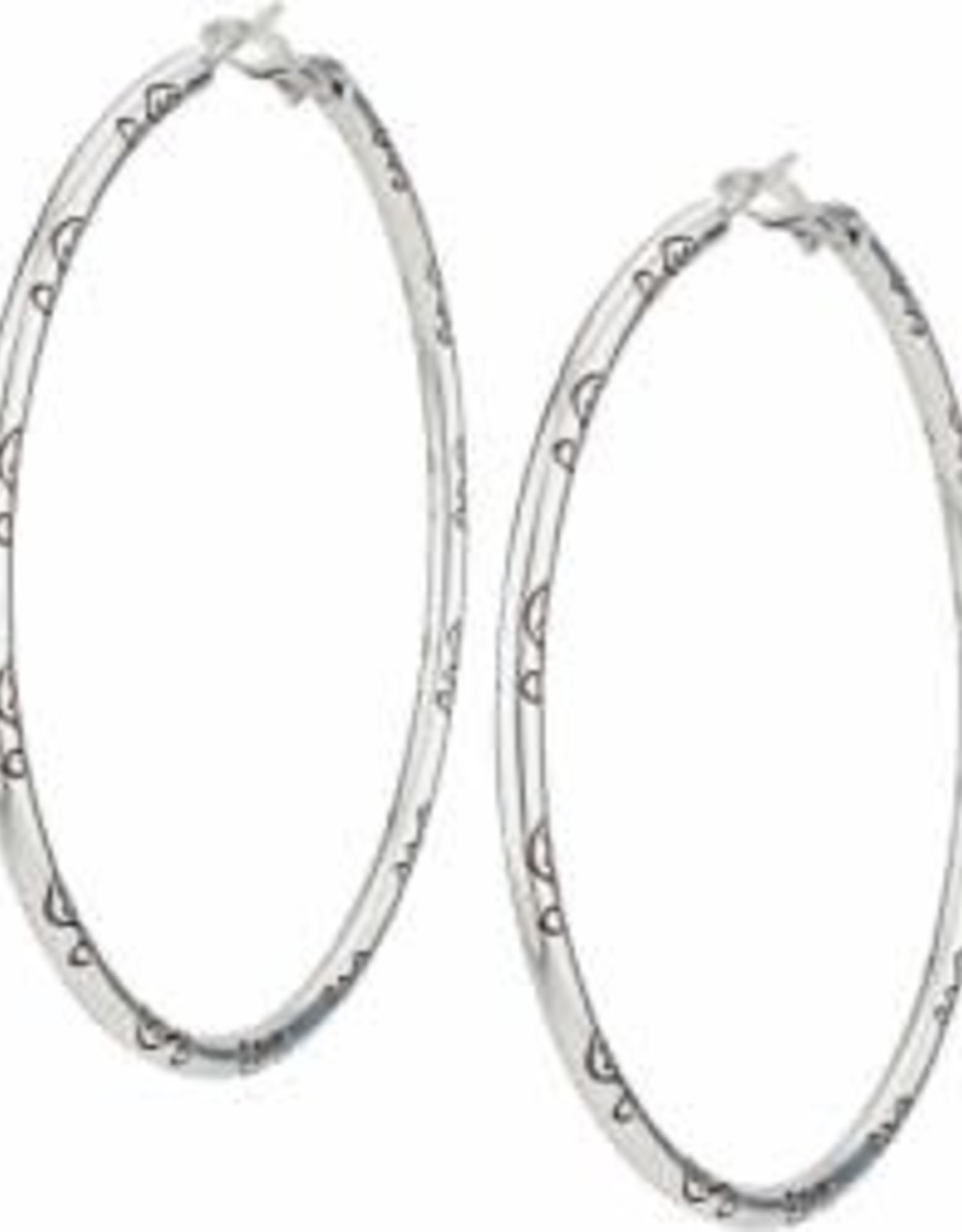 Meridian Gold Hoop Earrings with Charm