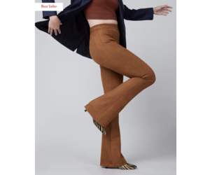 Spanx Faux Suede Flare Pant Rich Caramel