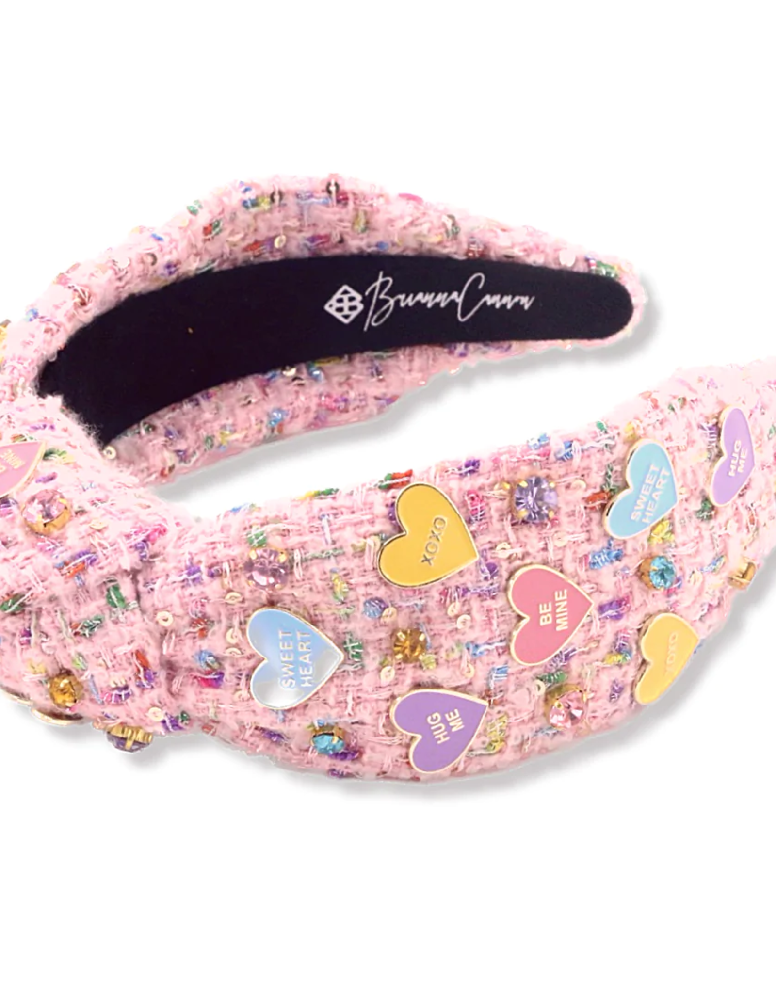 Brianna Cannon Brianna Cannon Heart Candy Tweed Headband with Crystals