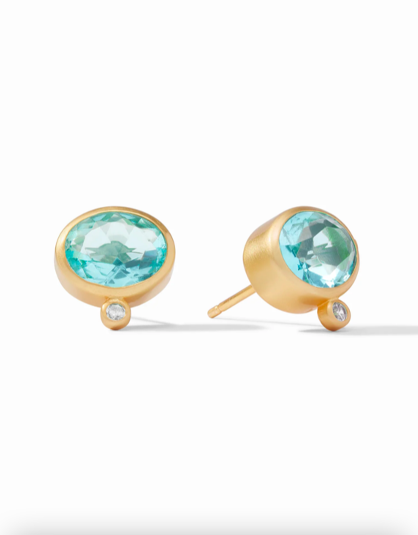 Julie Vos Julie Vos Antonia Stud Earring Bahamian Blue