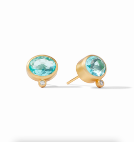 Julie Vos Julie Vos Antonia Stud Earring Bahamian Blue