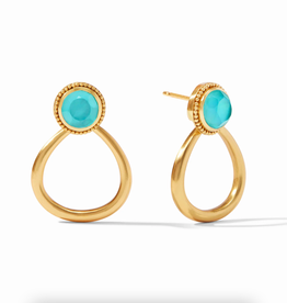 Julie Vos Julie Vos Flora Statement Earring Irid. Bahamian Blue