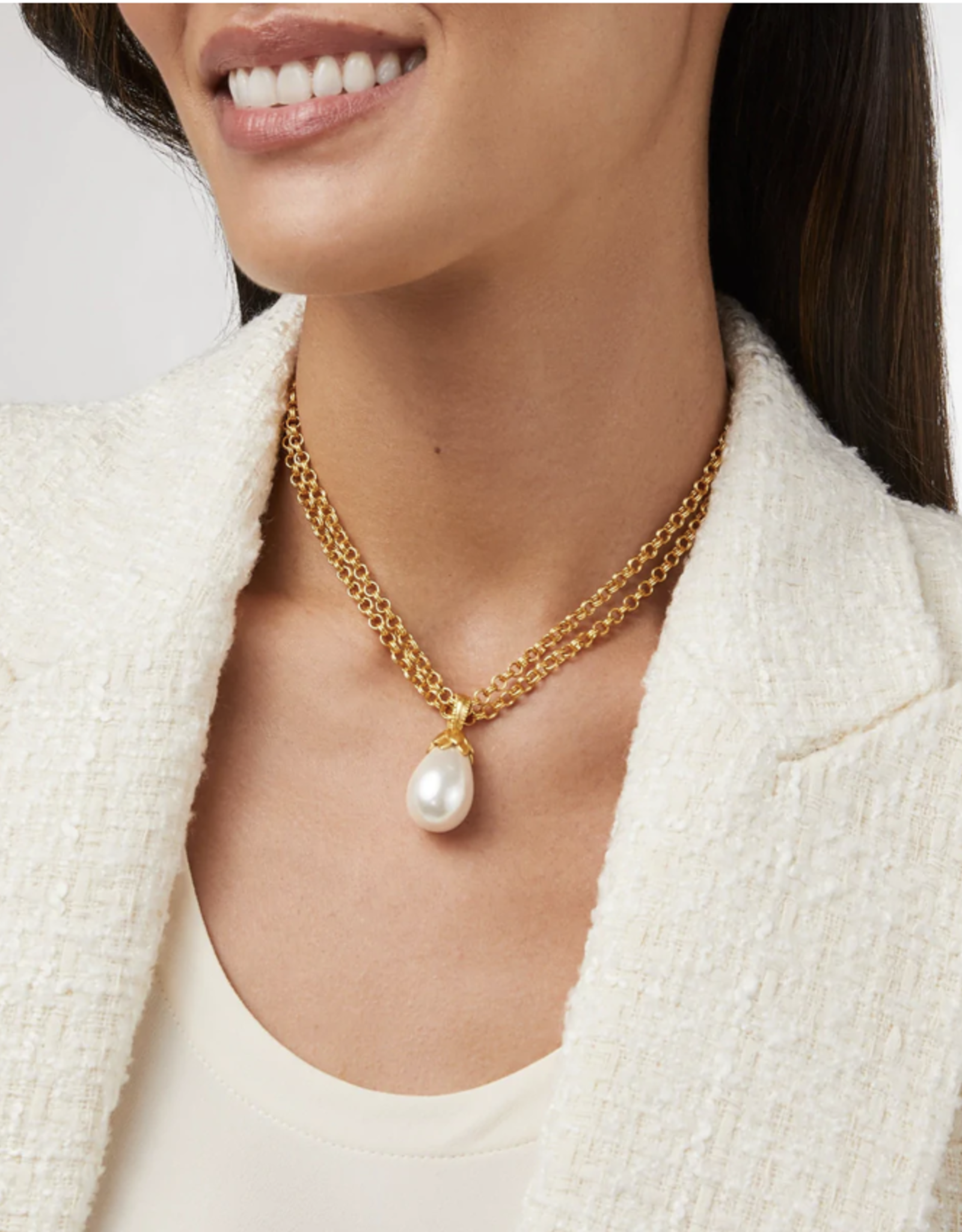 Julie Vos Julie Vos Flora Pearl Pendant Necklace