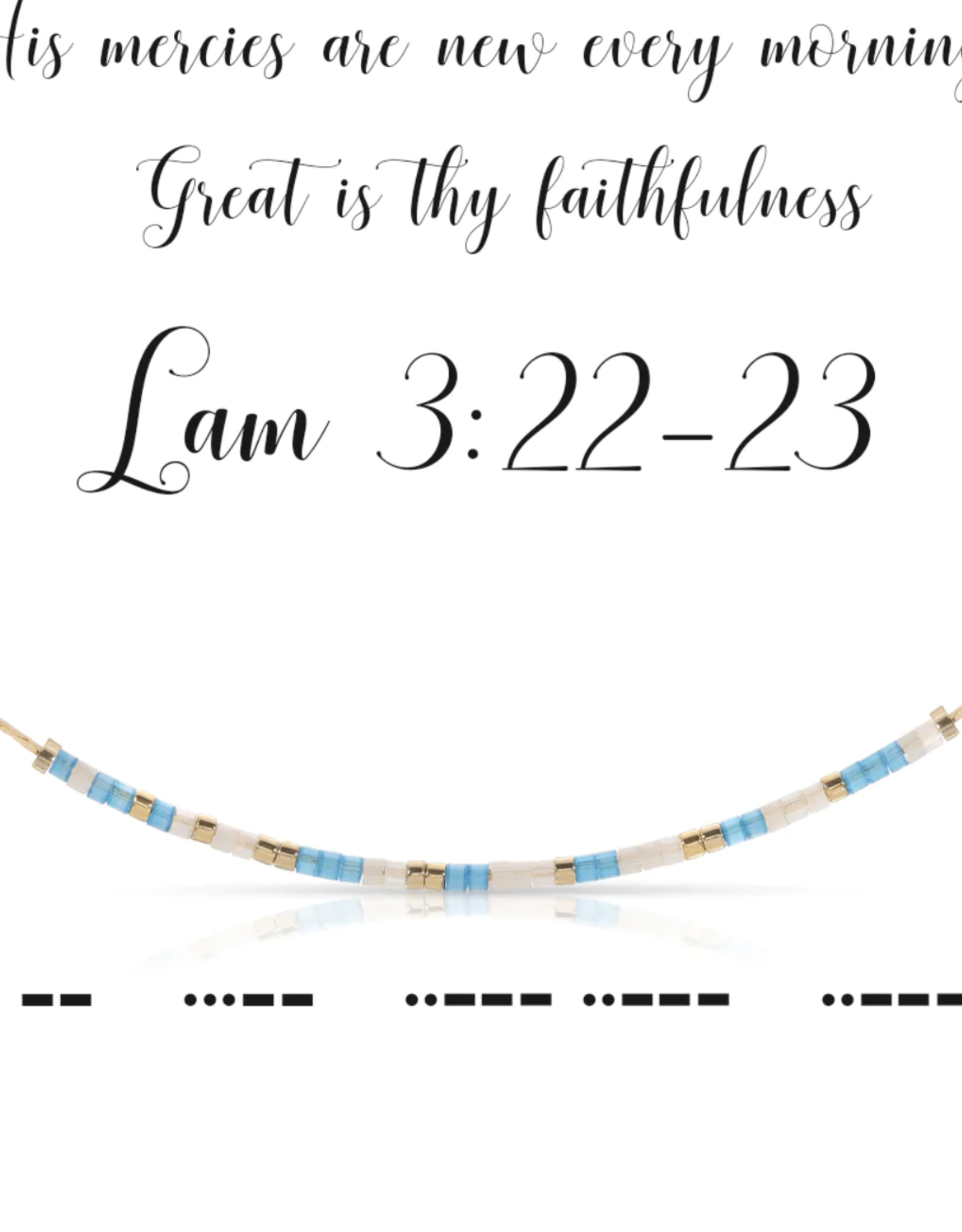 Dot & Dash Design Dot & Dash Scripture Necklace Lam 3:22-23