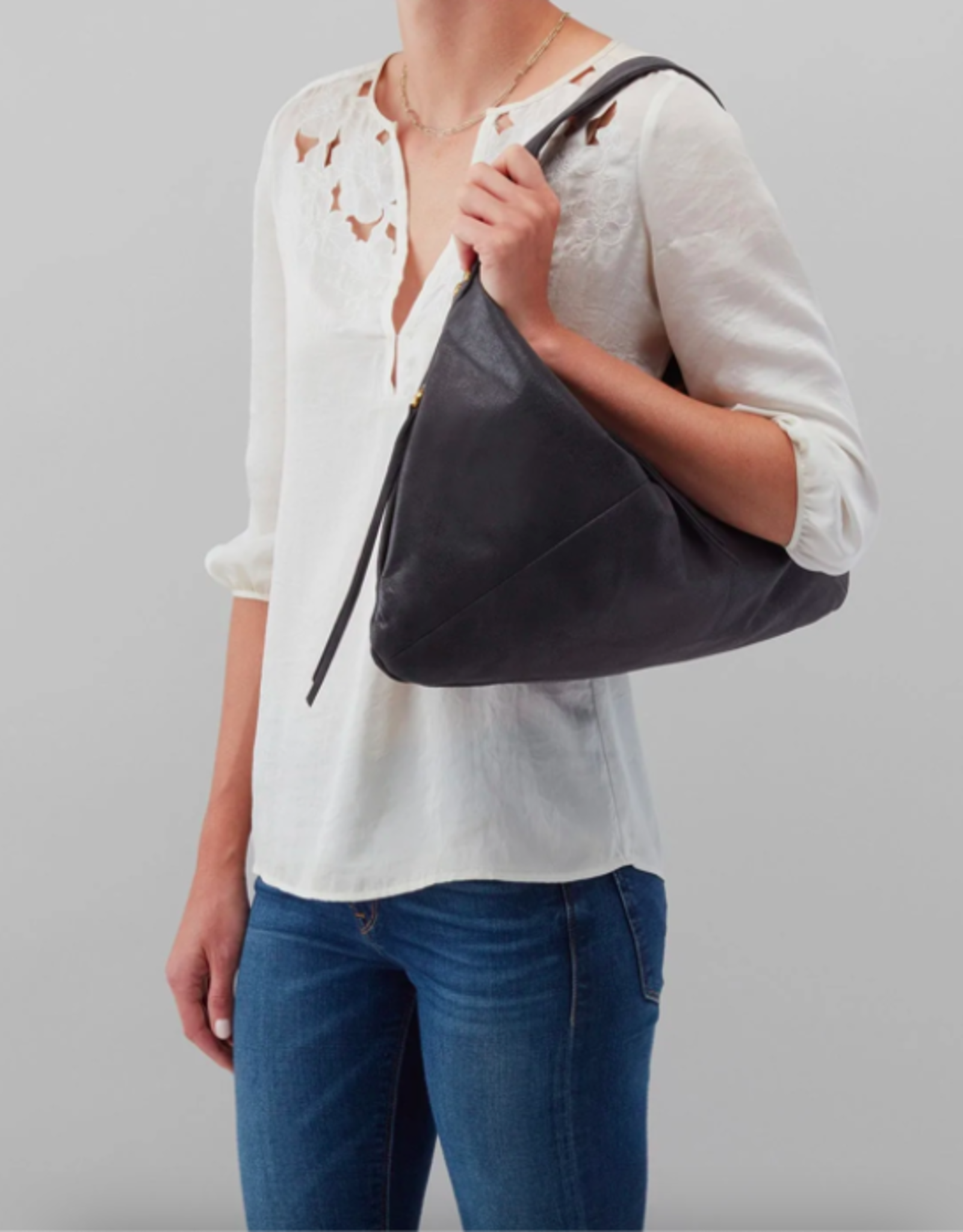 leather hobo large