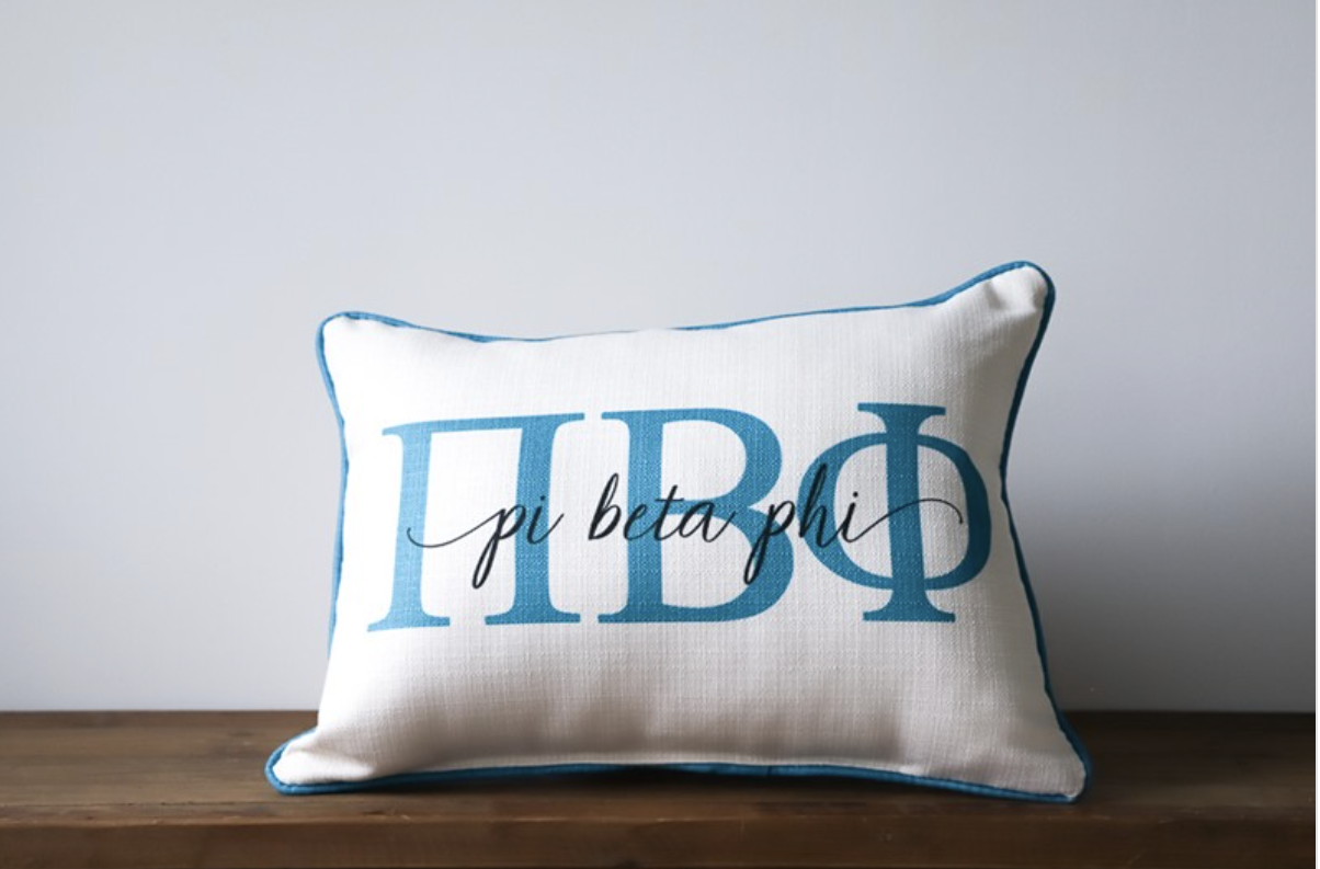 Pi Beta Phi Large Heart Canvas