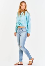 Dear John Denim Dear John Arianna Tie Front Shirt Paradise Blue