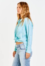 Dear John Denim Dear John Arianna Tie Front Shirt Paradise Blue