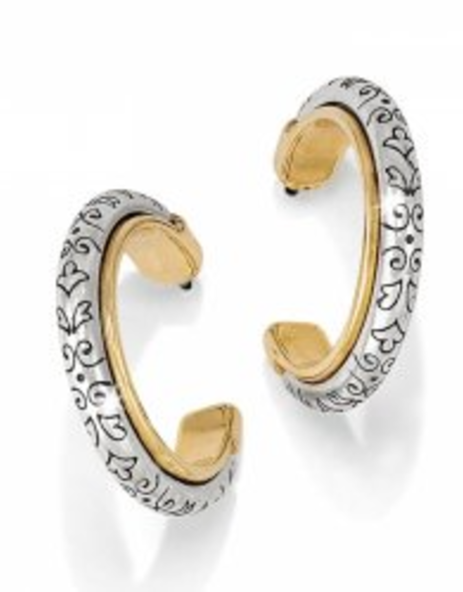 Brighton Brighton Venezia Hoop Post Earrings Silver-Gold