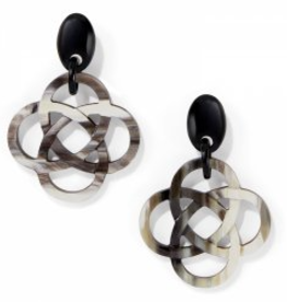 Brighton Brighton Interlok Black Horn Post Drop Earring