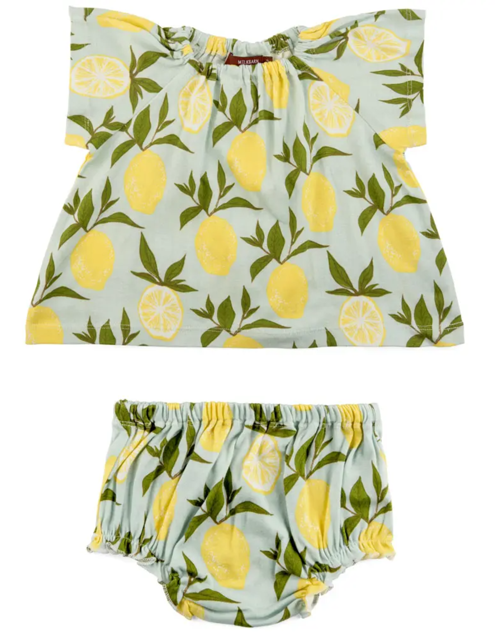 Milkbarn Milkbarn Short Sleeve Peasant Dress w/Bloomers Lemon