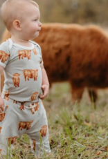 Milkbarn Milkbarn Highland Cow Bamboo Short Sleeve One Piece