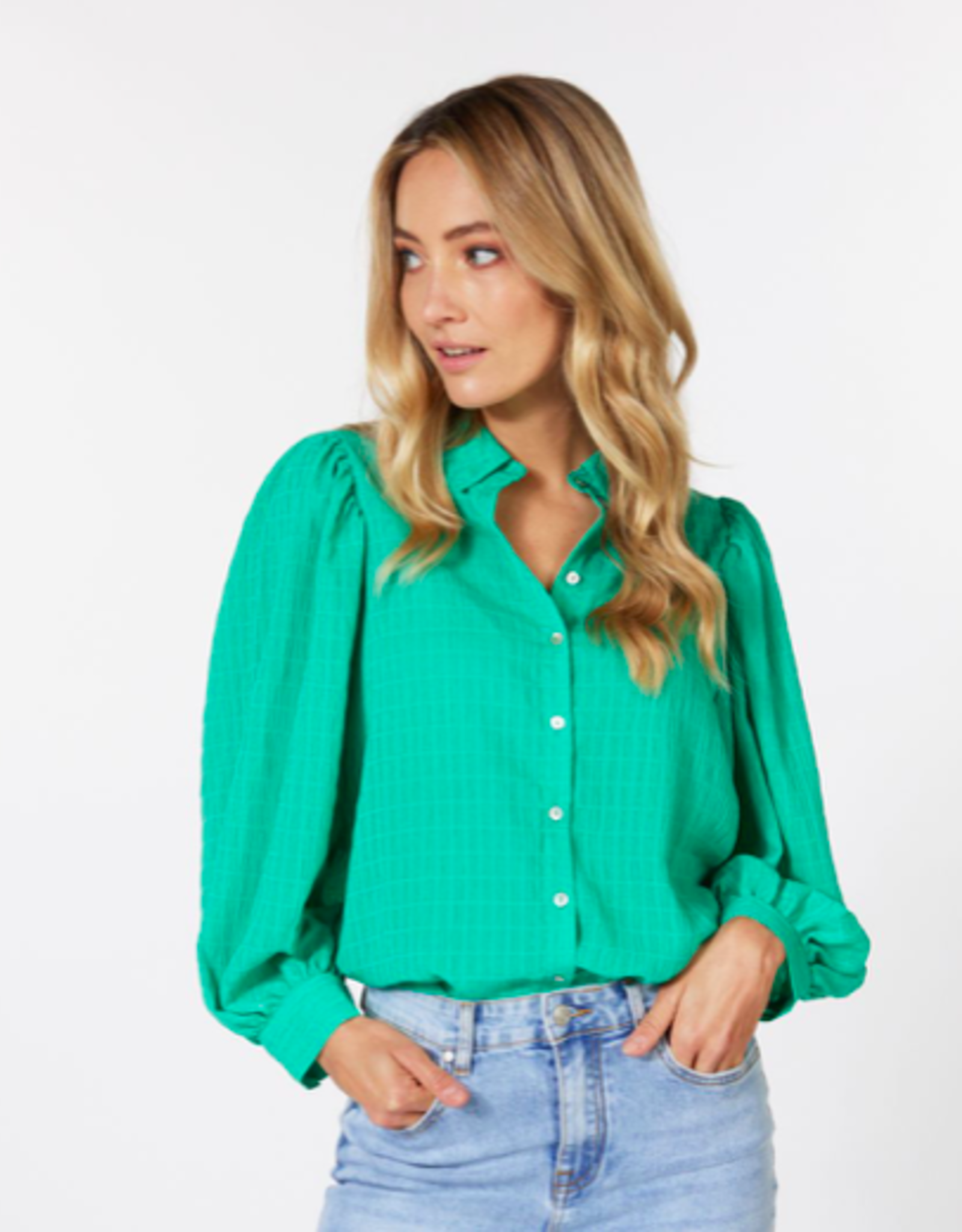 Esqualo Esqualo Basic Seersucker Blouse