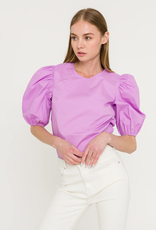 English  Factory English Factory Lilac Puff Sleeve Top