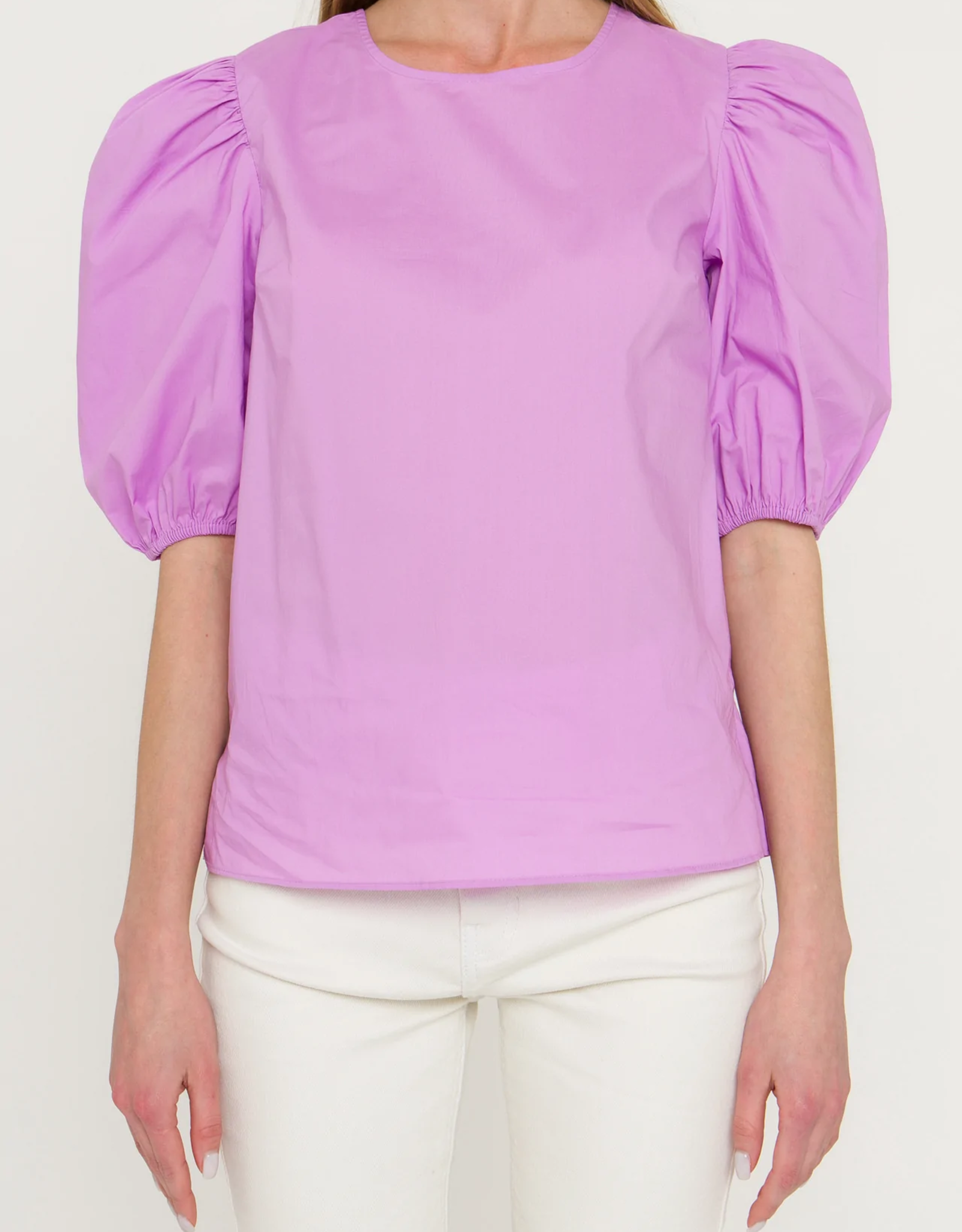 English  Factory English Factory Lilac Puff Sleeve Top