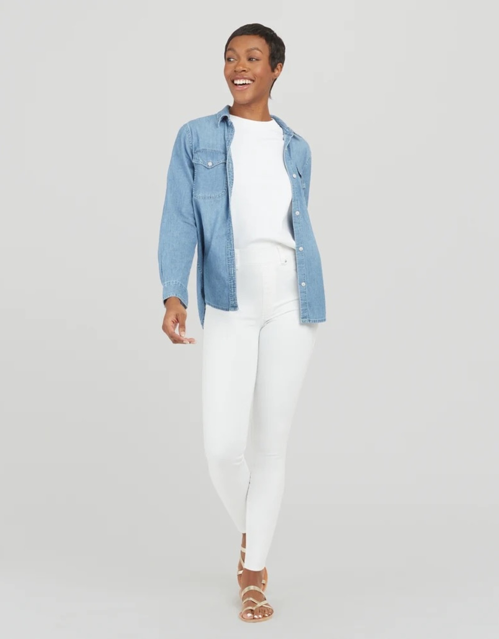 Spanx Ankle Straight Leg Jeans White – The Blue Collection