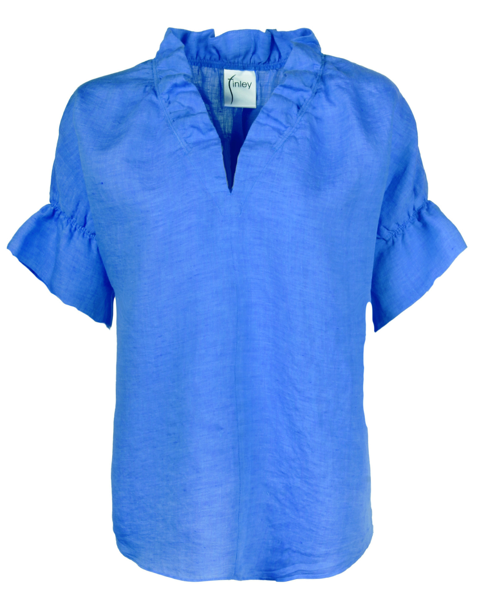 Finley Shirts Finley Crosby Linen Sapphire Top