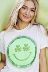 Queen of Sparkles Queen Of Sparkles Shamrock Smiley Tee