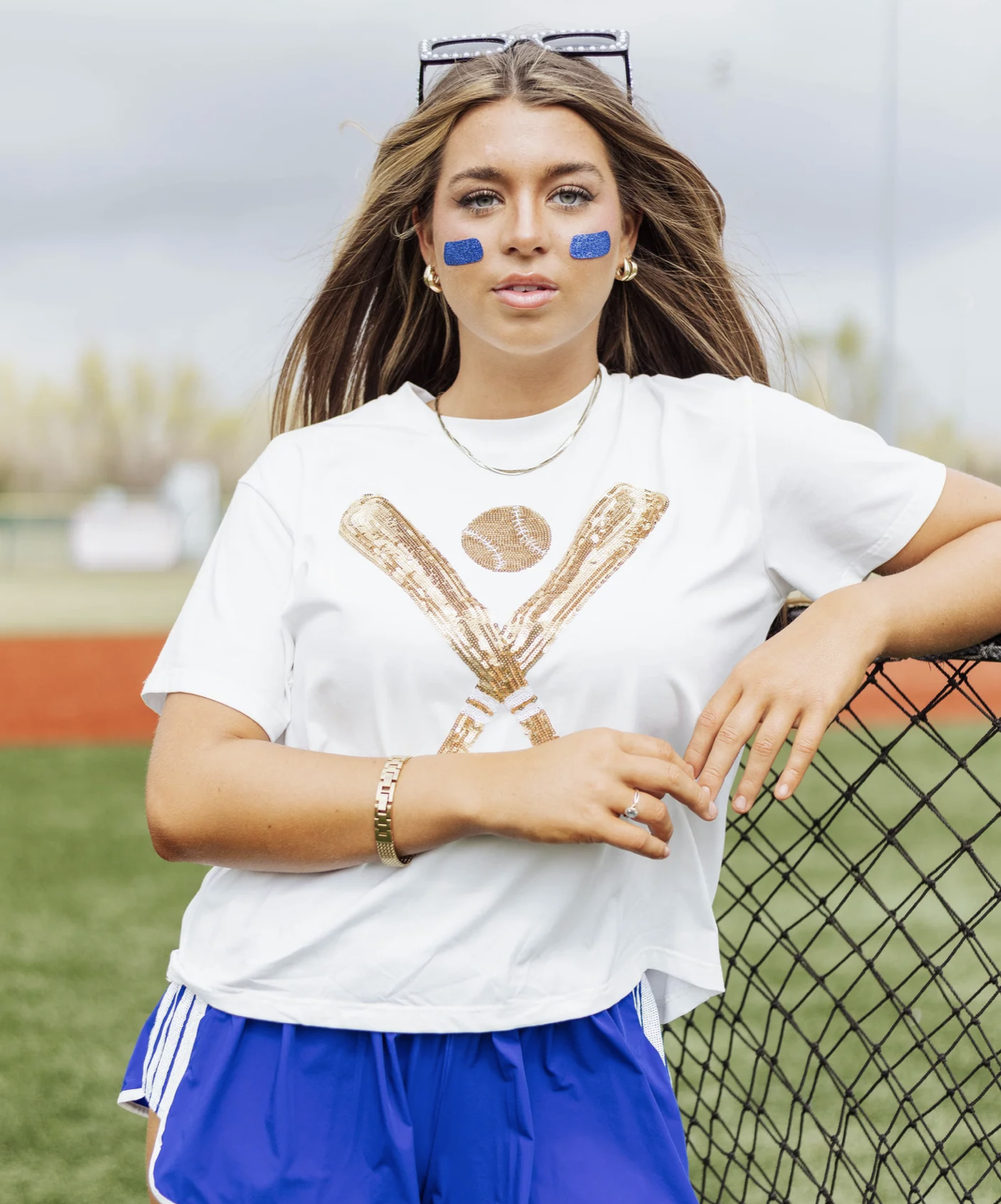 Queen of Sparkles Queen of Sparkles Gold Baseball Shirt