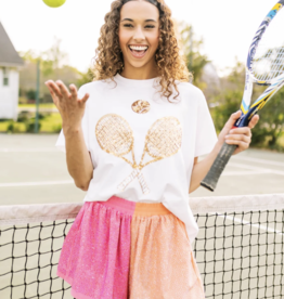 Queen of Sparkles Queen Of Sparkles Gold Tennis Tee