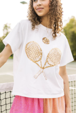 Queen of Sparkles Queen Of Sparkles Gold Tennis Tee